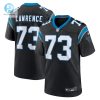 Mens Carolina Panthers Rashard Lawrence Nike Black Game Jersey stylepulseusa 1