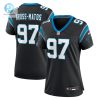 Womens Carolina Panthers Yetur Grossmatos Nike Black Team Game Jersey stylepulseusa 1