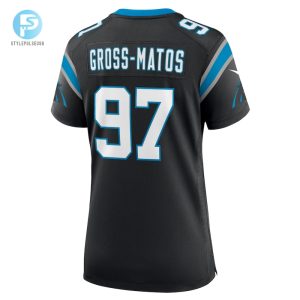 Womens Carolina Panthers Yetur Grossmatos Nike Black Team Game Jersey stylepulseusa 1 2