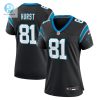 Womens Carolina Panthers Hayden Hurst Nike Black Team Game Jersey stylepulseusa 1