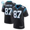 Mens Carolina Panthers Matt Landers Nike Black Game Jersey stylepulseusa 1