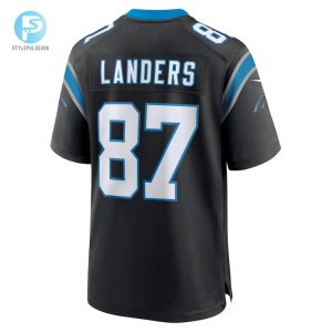 Mens Carolina Panthers Matt Landers Nike Black Game Jersey stylepulseusa 1 2