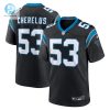 Mens Carolina Panthers Claudin Cherelus Nike Black Team Game Jersey stylepulseusa 1 3