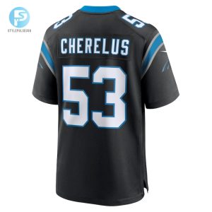 Mens Carolina Panthers Claudin Cherelus Nike Black Team Game Jersey stylepulseusa 1 5