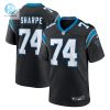 Mens Carolina Panthers David Sharpe Nike Black Team Game Jersey stylepulseusa 1