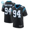 Mens Carolina Panthers Henry Anderson Nike Black Team Game Jersey stylepulseusa 1