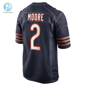 Mens Chicago Bears D.J. Moore Nike Navy Team Color Game Jersey stylepulseusa 1 2