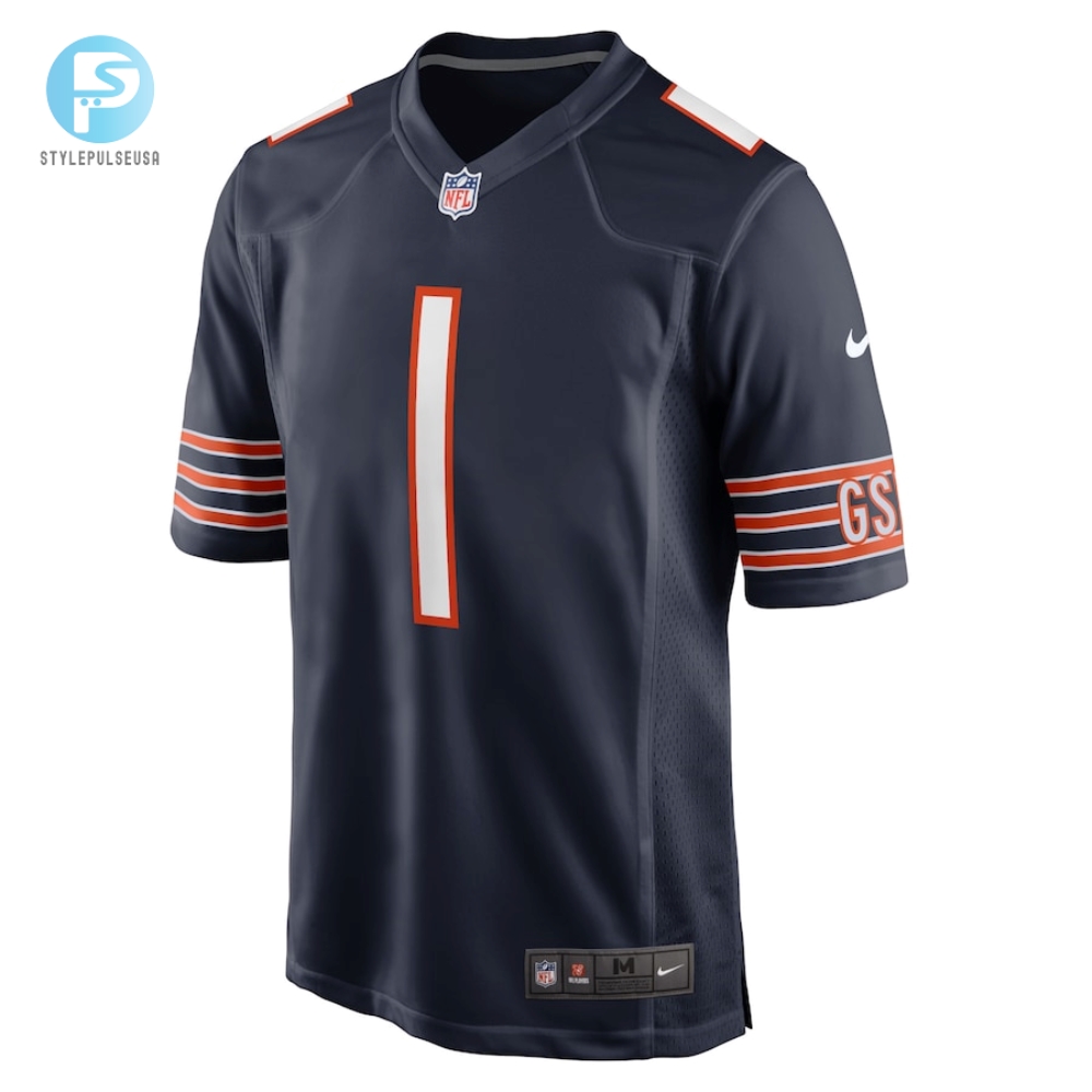 Mens Chicago Bears Justin Fields Nike Navy Player Game Jersey 
