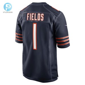 Mens Chicago Bears Justin Fields Nike Navy Player Game Jersey stylepulseusa 1 2