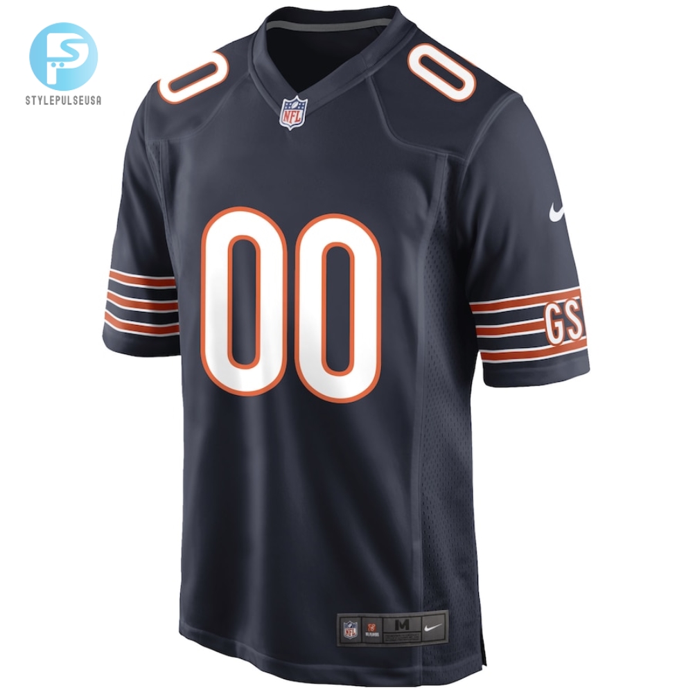 Mens Chicago Bears Nike Navy Custom Game Jersey 