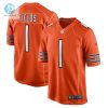 Mens Chicago Bears Justin Fields Nike Orange Player Game Jersey stylepulseusa 1