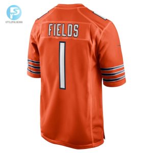 Mens Chicago Bears Justin Fields Nike Orange Player Game Jersey stylepulseusa 1 2