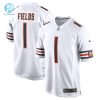 Mens Chicago Bears Justin Fields Nike White Player Game Jersey stylepulseusa 1