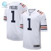 Mens Chicago Bears Justin Fields Nike White 2021 Nfl Draft First Round Pick Alternate Classic Game Jersey stylepulseusa 1