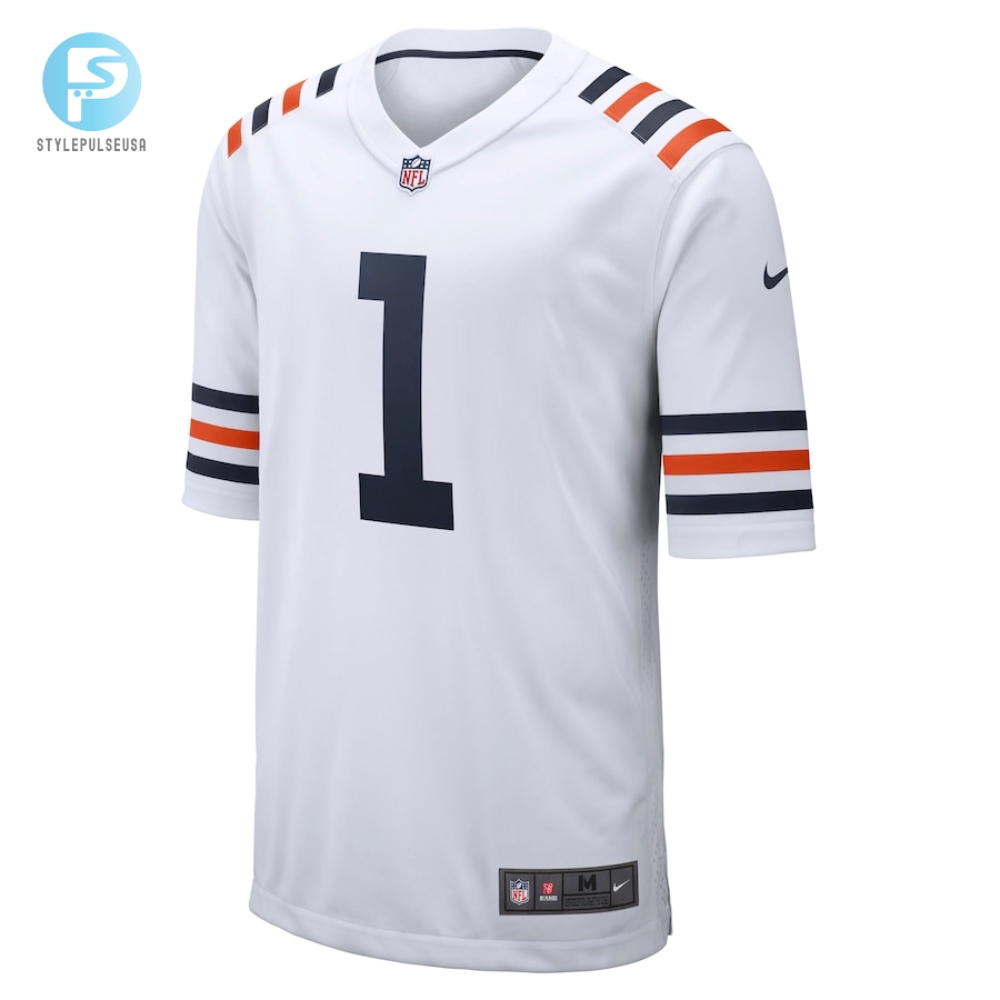 Mens Chicago Bears Justin Fields Nike White 2021 Nfl Draft First Round Pick Alternate Classic Game Jersey 