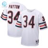 Mens Chicago Bears 1985 Walter Payton Mitchell Ness White Authentic Throwback Retired Player Jersey stylepulseusa 1