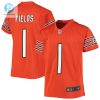 Youth Chicago Bears Justin Fields Nike Orange Game Jersey stylepulseusa 1