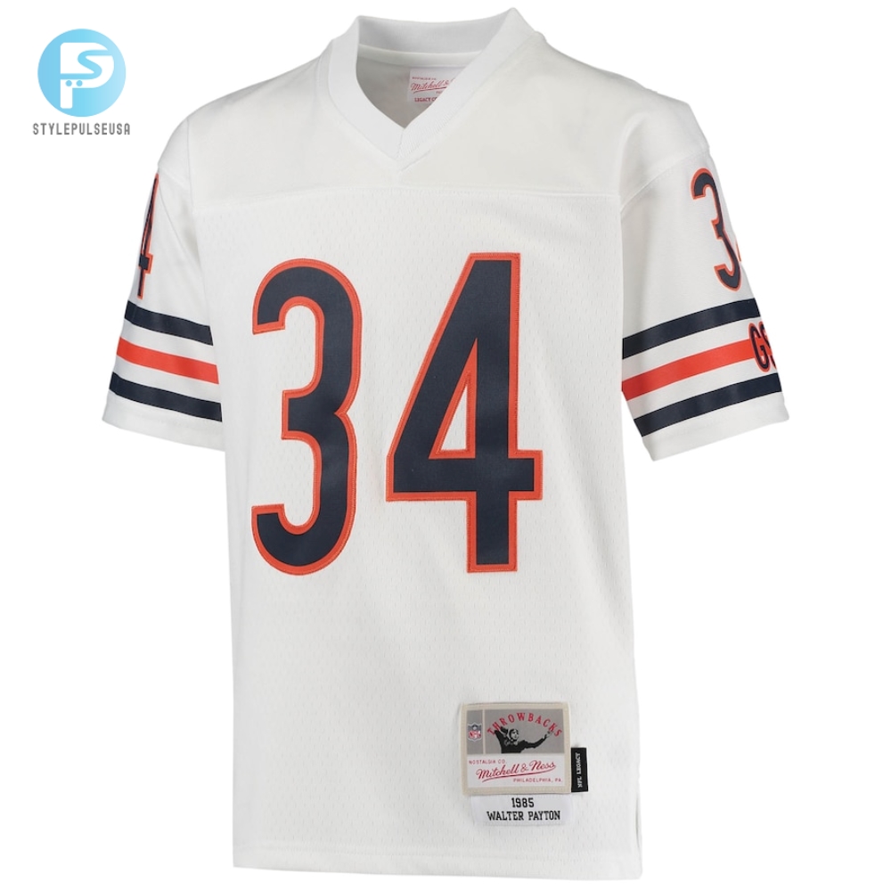Youth Chicago Bears Walter Payton Mitchell  Ness White 1985 Retired Player Legacy Jersey 