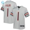 Youth Chicago Bears Justin Fields Nike Gray Inverted Game Jersey stylepulseusa 1