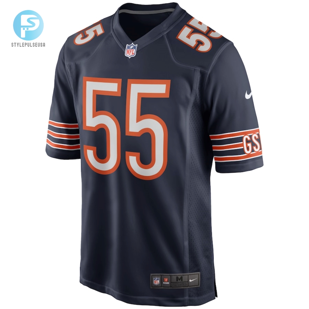 Mens Chicago Bears Lance Briggs Nike Navy Game Retired Player Jersey 