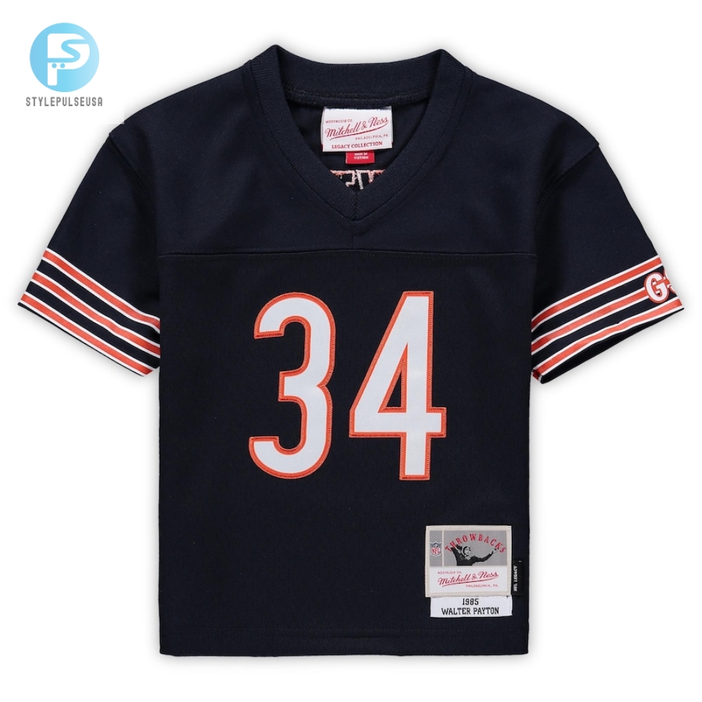 Toddler Mitchell  Ness Walter Payton Navy Chicago Bears 1985 Retired Legacy Jersey 
