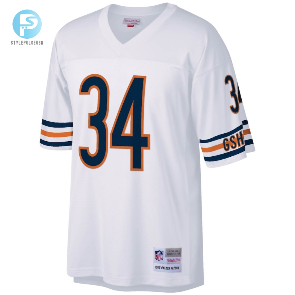 Mens Chicago Bears Walter Payton Mitchell  Ness White Legacy Replica Jersey 