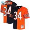 Mens Chicago Bears Walter Payton Mitchell Ness Navyorange 1985 Split Legacy Replica Jersey stylepulseusa 1