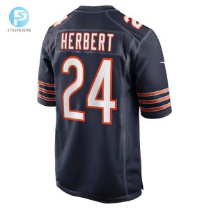 Mens Chicago Bears Khalil Herbert Nike Navy Game Jersey stylepulseusa 1 2