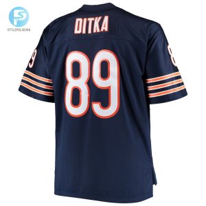 Mens Chicago Bears Mike Ditka Mitchell Ness Navy Big Tall 1966 Retired Player Replica Jersey stylepulseusa 1 2