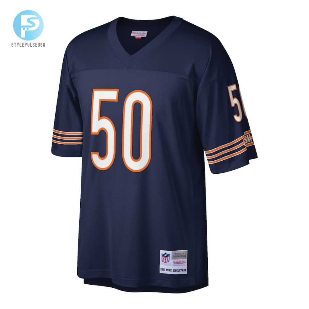 Mens Chicago Bears Mike Singletary Mitchell  Ness Navy Retired Player Legacy Replica Jersey 