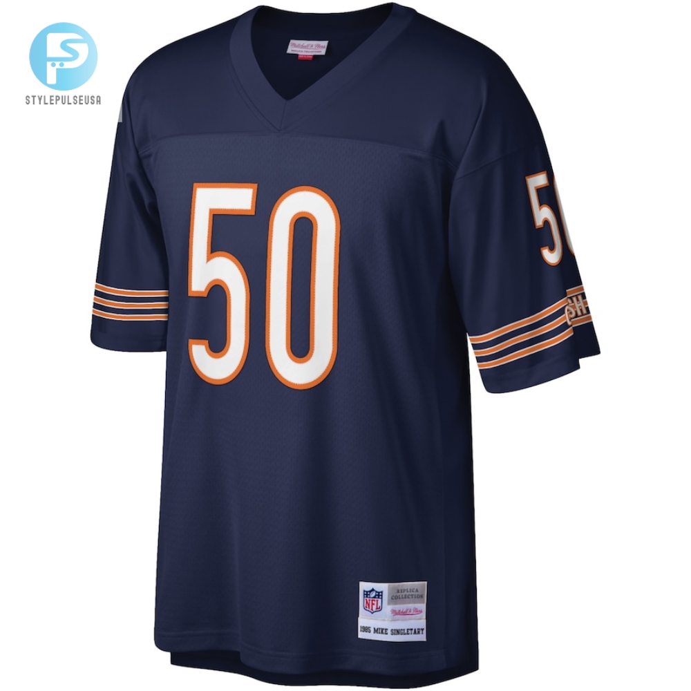 Mens Chicago Bears Mike Singletary Mitchell  Ness Navy Legacy Replica Jersey 