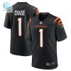 Mens Cincinnati Bengals Jamarr Chase Nike Black Game Jersey stylepulseusa 1