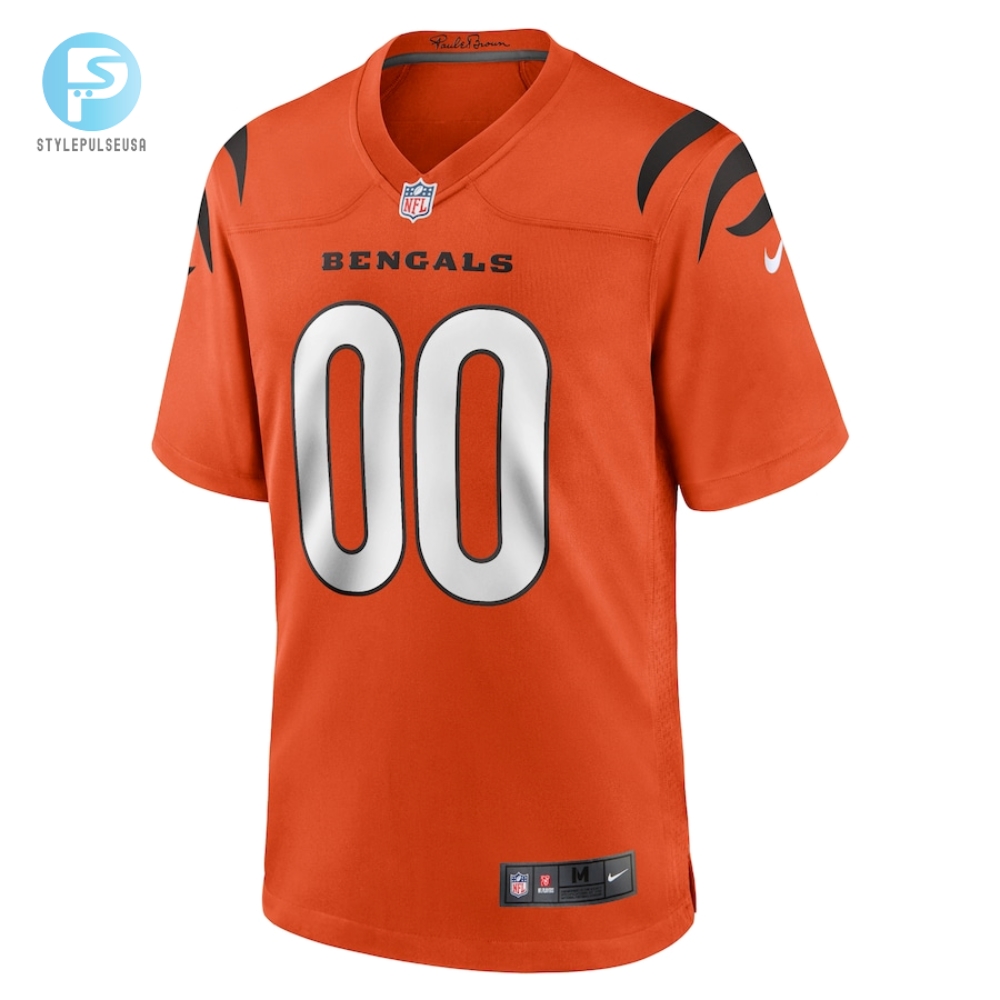 Mens Cincinnati Bengals Nike Orange Alternate Game Custom Jersey 