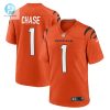 Mens Cincinnati Bengals Jamarr Chase Nike Orange Game Jersey stylepulseusa 1