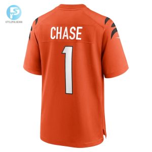 Mens Cincinnati Bengals Jamarr Chase Nike Orange Game Jersey stylepulseusa 1 2