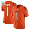 Mens Cincinnati Bengals Jamarr Chase Nike Orange Vapor F.U.S.E. Limited Jersey stylepulseusa 1