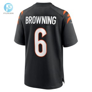 Mens Cincinnati Bengals Jake Browning Nike Black Game Jersey stylepulseusa 1 2