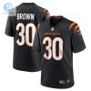 Mens Cincinnati Bengals Chase Brown Nike Black Team Game Jersey stylepulseusa 1