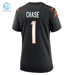 Womens Cincinnati Bengals Jamarr Chase Nike Black Game Jersey stylepulseusa 1 2