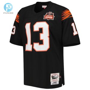 Mens Cincinnati Bengals 1981 Ken Riley Mitchell Ness Black Authentic Throwback Retired Player Jersey stylepulseusa 1 1