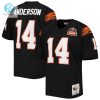 Mens Cincinnati Bengals 1981 Ken Anderson Mitchell Ness Black Authentic Throwback Retired Player Jersey stylepulseusa 1