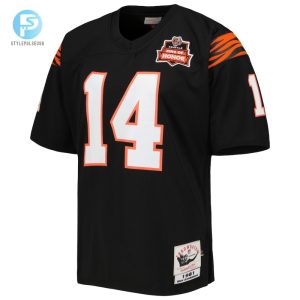 Mens Cincinnati Bengals 1981 Ken Anderson Mitchell Ness Black Authentic Throwback Retired Player Jersey stylepulseusa 1 1