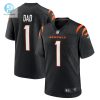 Mens Cincinnati Bengals Number 1 Dad Nike Black Game Jersey stylepulseusa 1