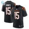 Mens Cincinnati Bengals Charlie Jones Nike Black Team Game Jersey stylepulseusa 1