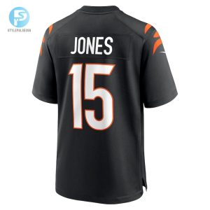 Mens Cincinnati Bengals Charlie Jones Nike Black Team Game Jersey stylepulseusa 1 2