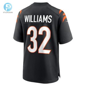 Mens Cincinnati Bengals Trayveon Williams Nike Black Game Jersey stylepulseusa 1 2