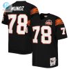 Mens Cincinnati Bengals Anthony Munoz Mitchell Ness Black Authentic Throwback Retired Player Jersey stylepulseusa 1