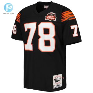 Mens Cincinnati Bengals Anthony Munoz Mitchell Ness Black Authentic Throwback Retired Player Jersey stylepulseusa 1 1