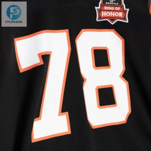 Mens Cincinnati Bengals Anthony Munoz Mitchell Ness Black Authentic Throwback Retired Player Jersey stylepulseusa 1 3