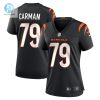 Womens Cincinnati Bengals Jackson Carman Nike Black Game Jersey stylepulseusa 1